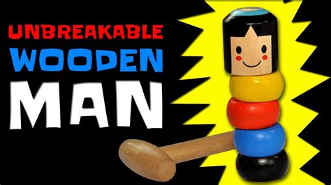 Unbrrakable wooden man magic toy